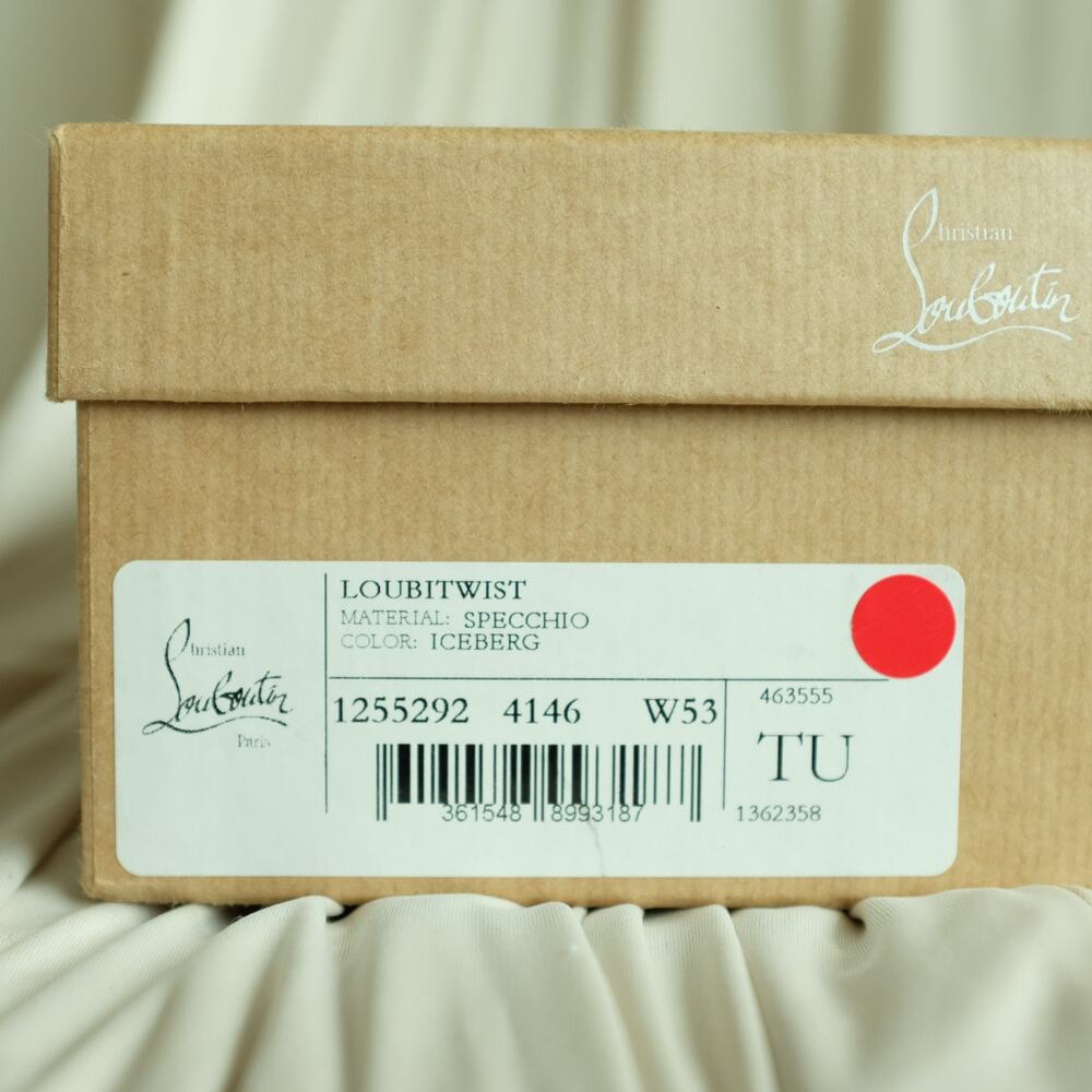 Christian Louboutin Loubitwist Iceberg Specchio Bag - Green Metallic, NWT - Picture 10 of 11